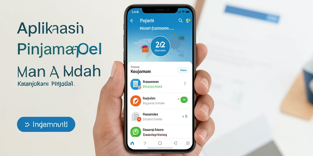 Antarmuka aplikasi Pinjaman yang mudah digunakan dan intuitif.