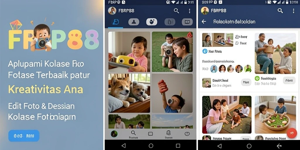 Antarmuka FBRP88 yang menarik untuk membuat kolase foto.