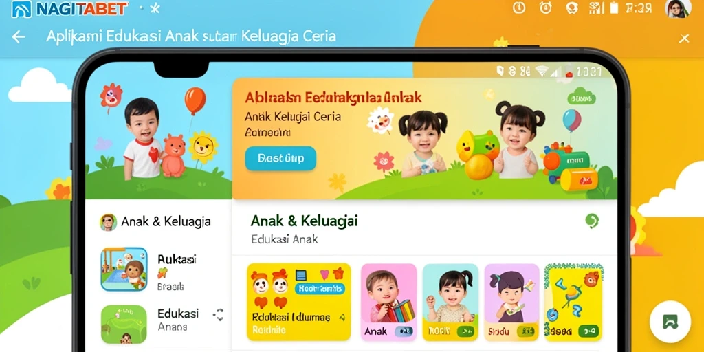 Tampilan antarmuka NAGITABET yang ramah anak dan edukatif.