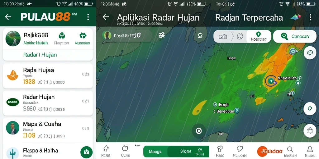 Tampilan antarmuka <strong>PULAU88</strong> yang sederhana dan informatif untuk radar hujan.