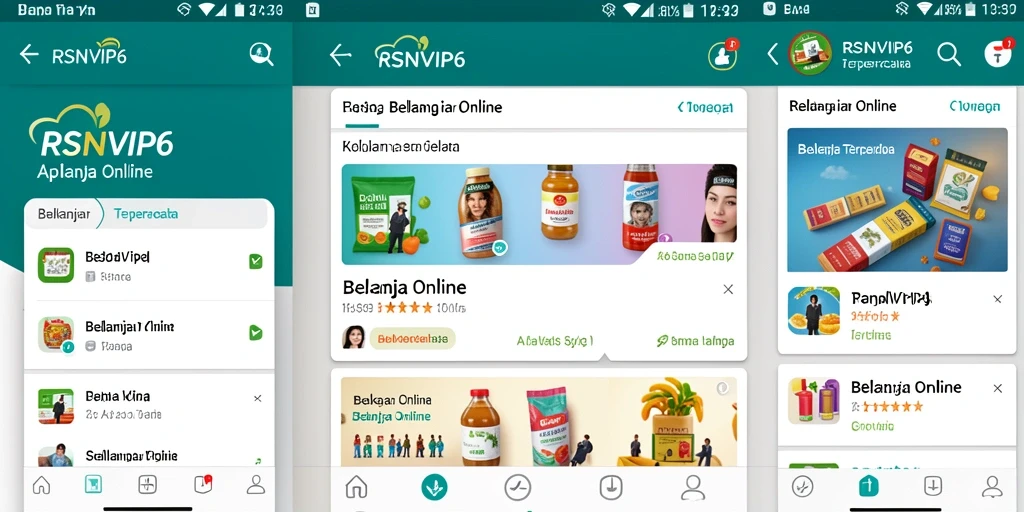 Tampilan antarmuka RSNVIP6 yang sederhana dan menarik untuk belanja online.