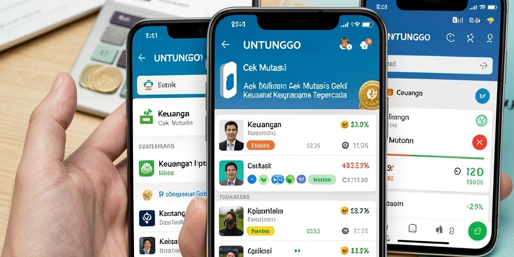 Tampilan antarmuka UNTUNGGO yang sederhana dan menarik untuk cek mutasi.