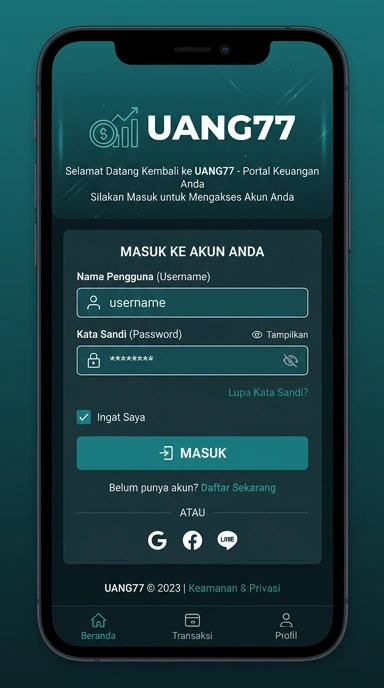 Masuk ke Akun uang77 Anda dengan Mudah